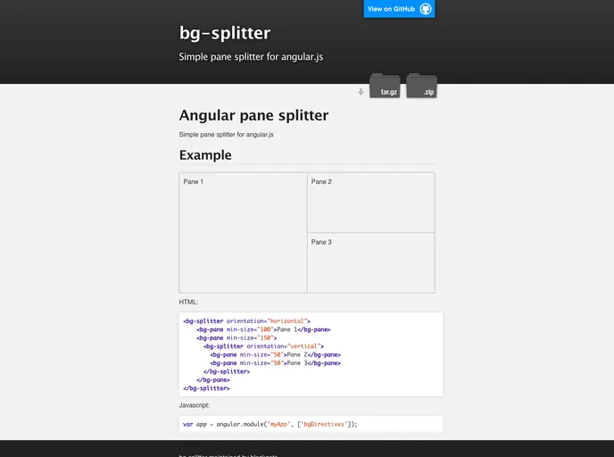 screenshot of Bg Splitter