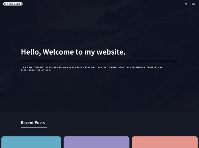 screenshot of Website