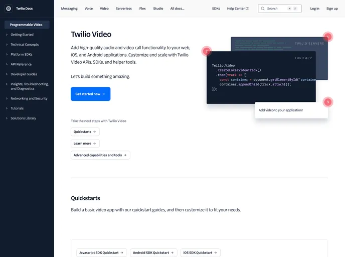screenshot of React Native Twilio Video Webrtc