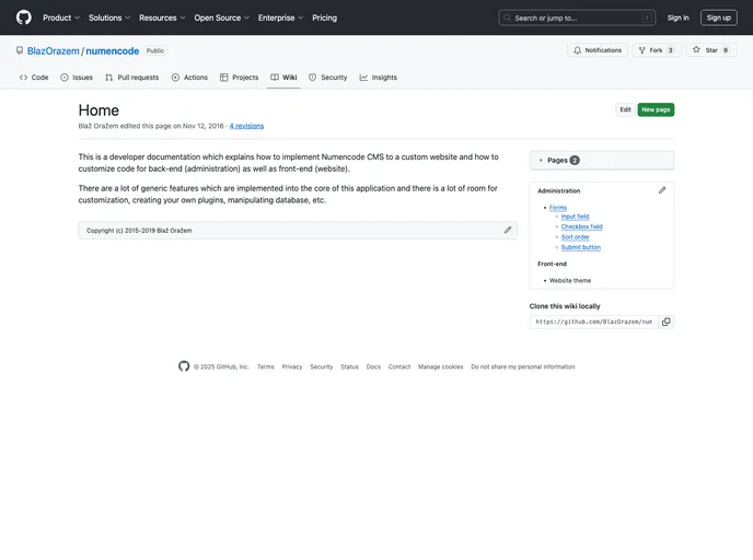 screenshot of Numencode