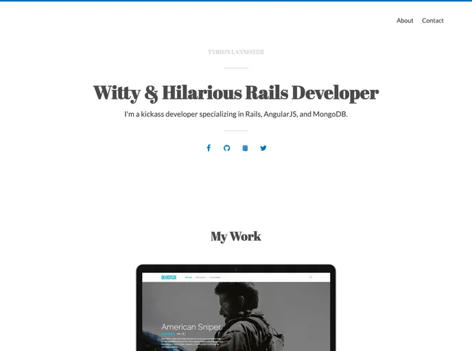 screenshot of Portfolio Kami
