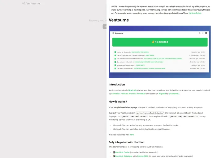 screenshot of Ventourne