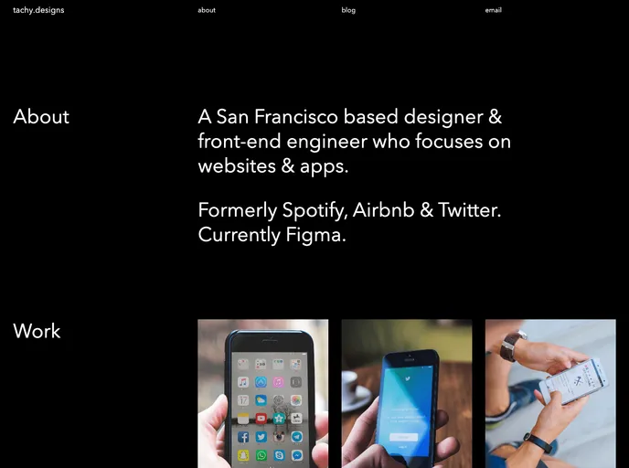 screenshot of Tachy.designs