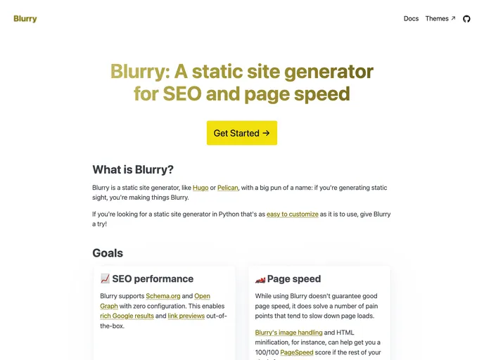 screenshot of Blurry