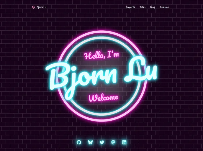 screenshot of Website