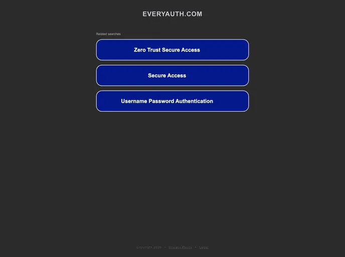 screenshot of Everyauth