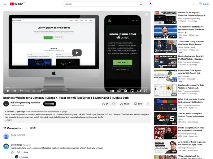 screenshot of Business Website Template