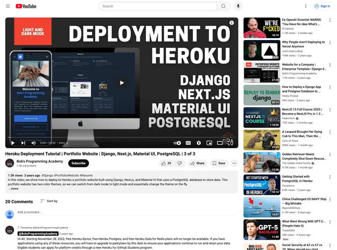 screenshot of Portfolio Website Deployment