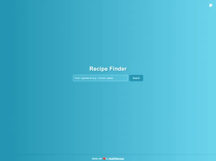 screenshot of Recipe Finder