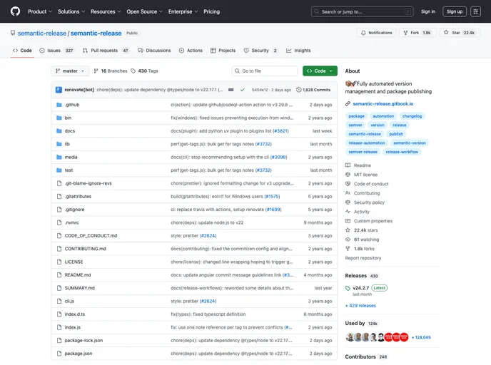 screenshot of Grunt Semantic Release