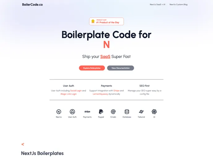 screenshot of Boilercode.co