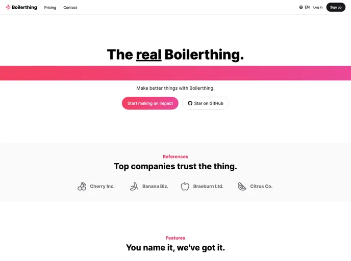 screenshot of Boilerthing