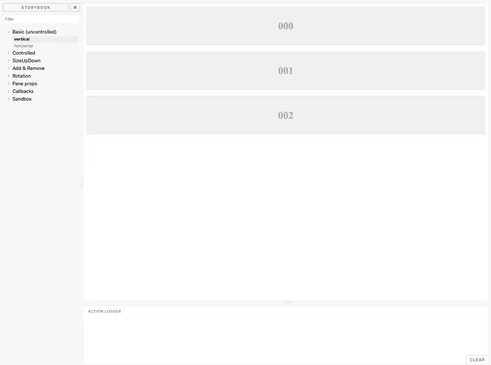 React Sortable Pane