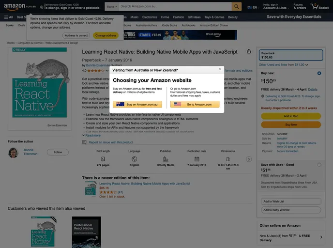 screenshot of Learning React Native