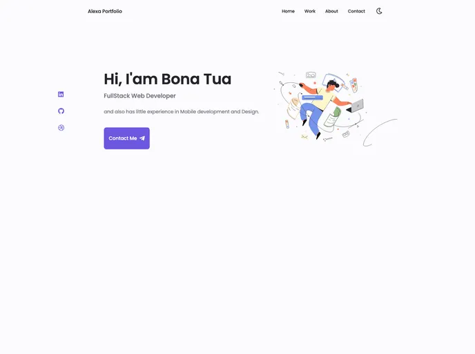 screenshot of Alexa Portfolio