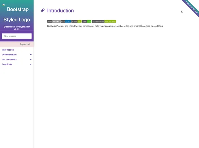screenshot of Provider