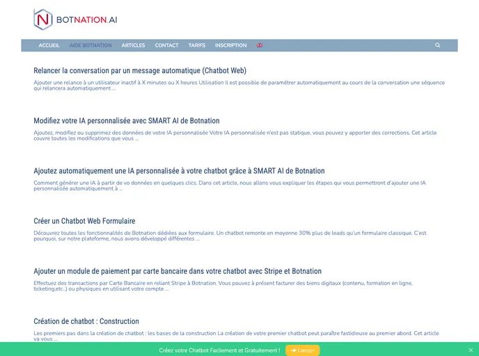screenshot of Botfuel Sample Starter