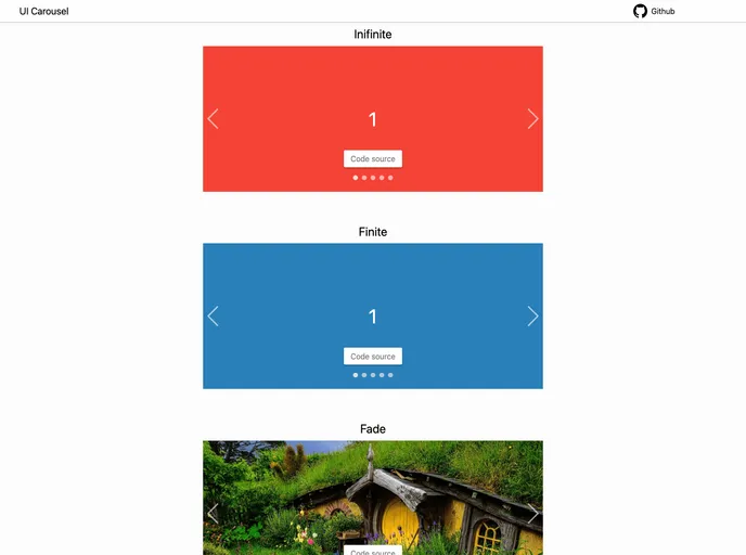 screenshot of UI Carousel