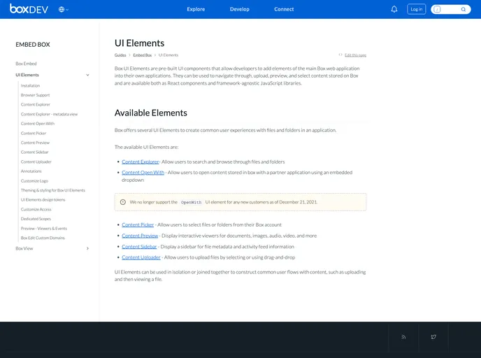 Box UI Elements