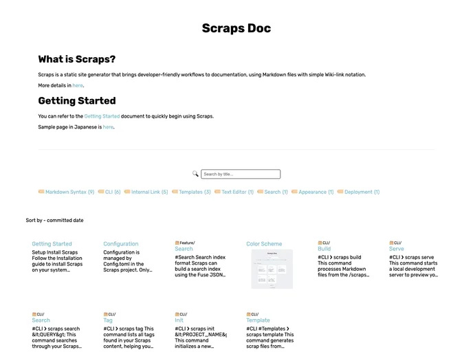 screenshot of Scraps