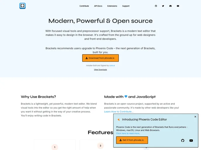 screenshot of Brackets