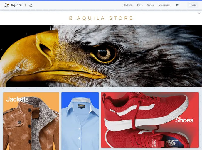 screenshot of AquilaStore