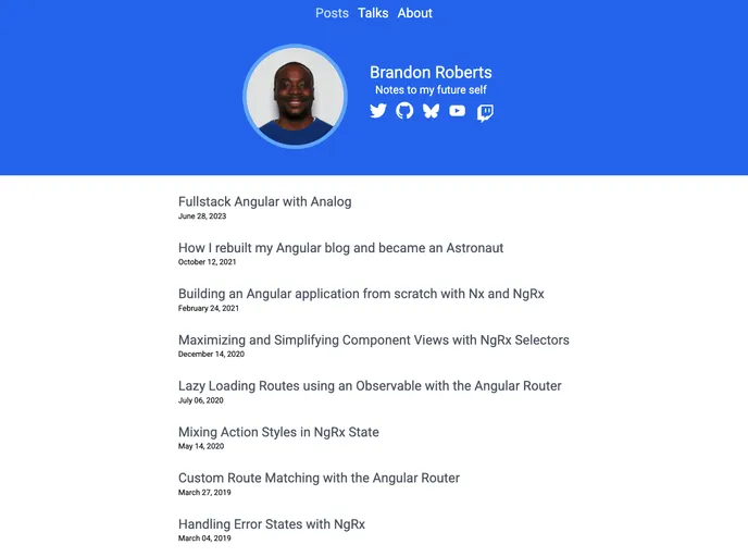 screenshot of Astro Blog