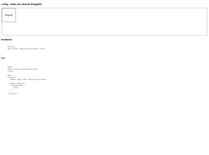 screenshot of V Drag