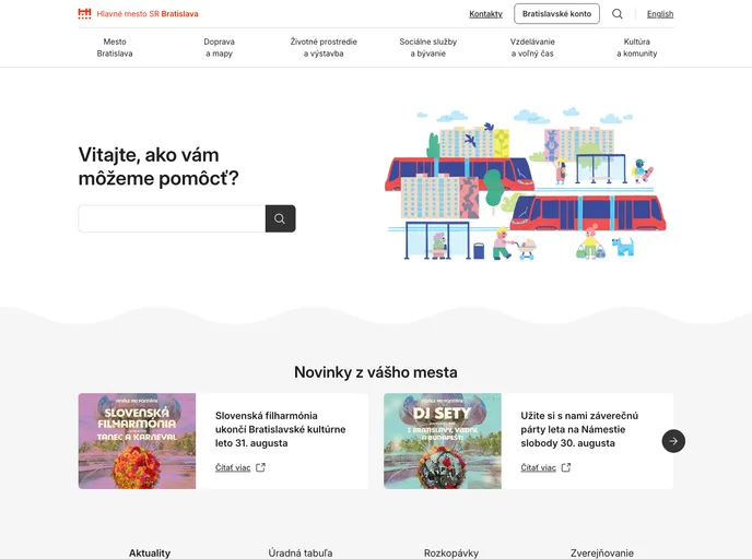 screenshot of Bratislava.sk