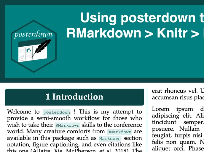 screenshot of Posterdown