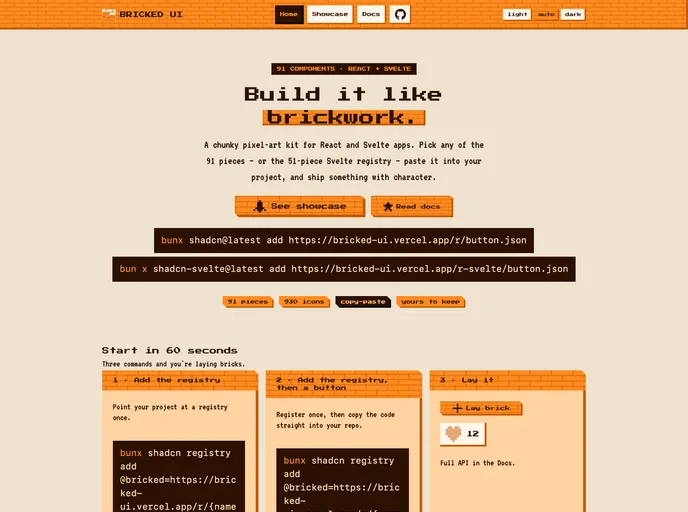 Bricked UI screenshot