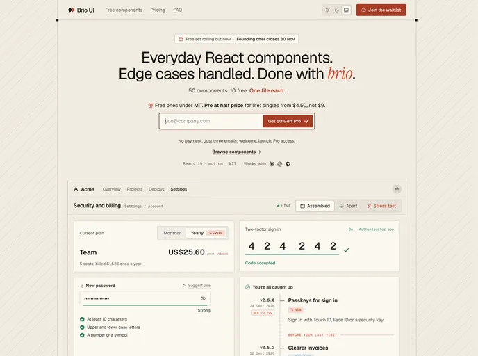 Brio screenshot