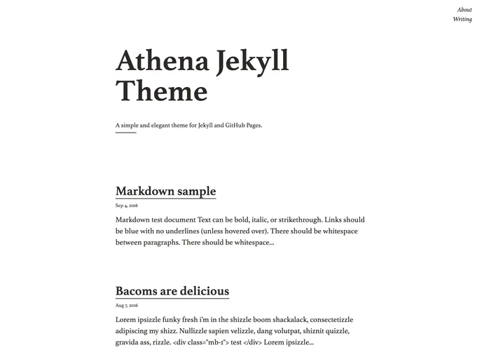 screenshot of Athena