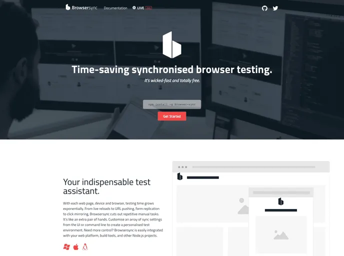 screenshot of Gulp Browser Sync