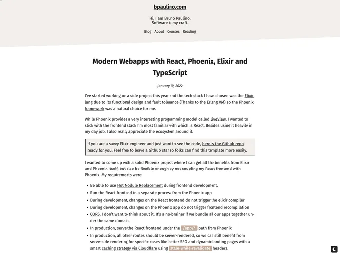 screenshot of React Phoenix Ts