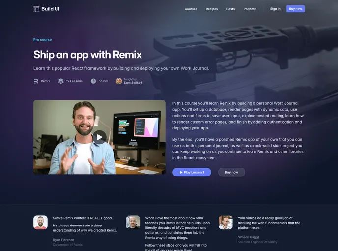 screenshot of Ship An App With Remix