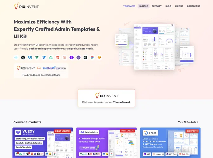 screenshot of Robust Free Bootstrap Admin Template