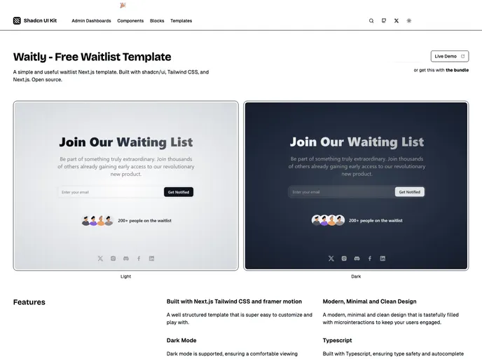 screenshot of Waitly