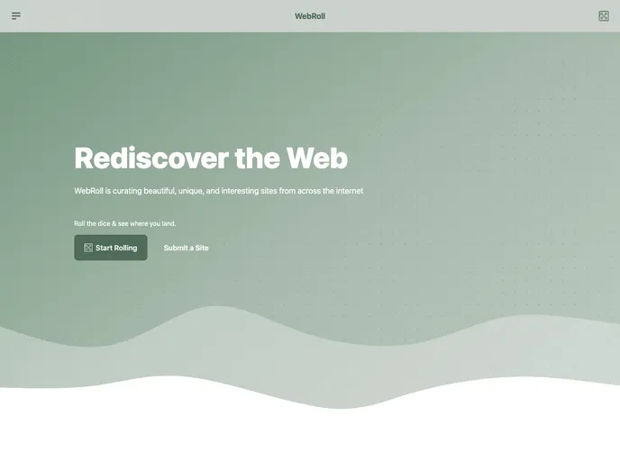 screenshot of WebRoll