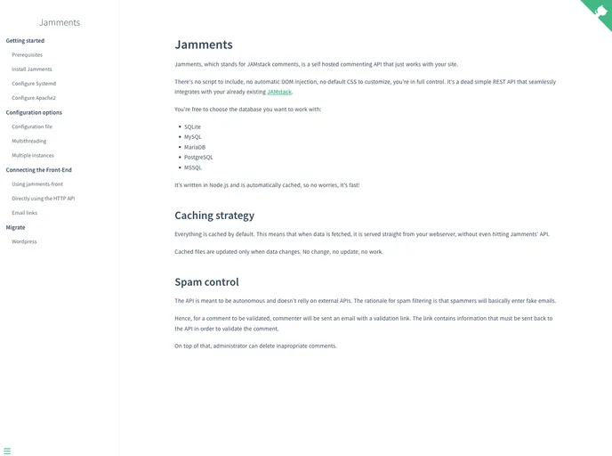 screenshot of Jamments