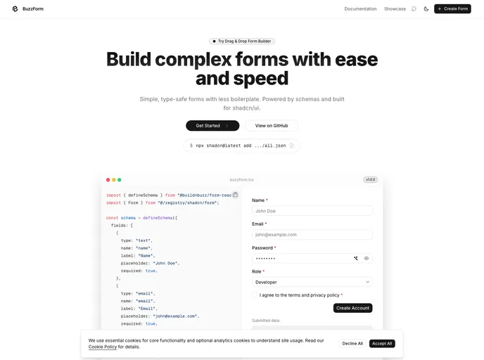 BuzzForm screenshot