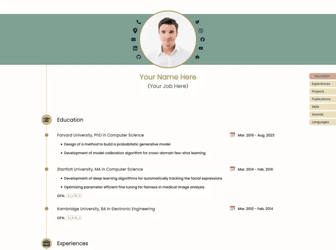 Jekyll Professional Resume by Byanko55 A undefined Template Built