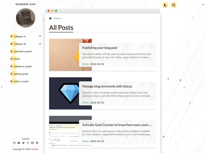 Jekyll Theme Satellite screenshot