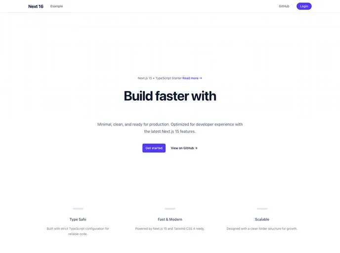 Next16 Ts Template Fullstack screenshot