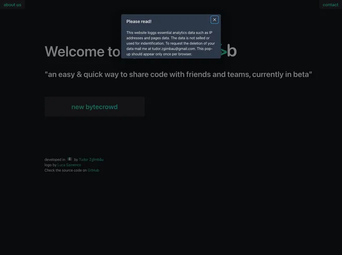 screenshot of Bytecrowds