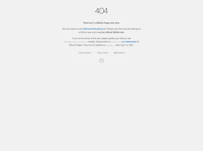 screenshot of C00kiemon5ter.github.com