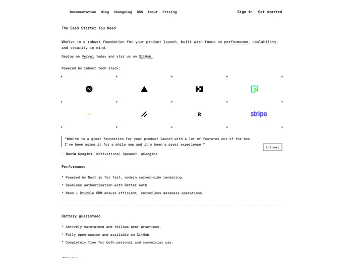 screenshot of Whelve