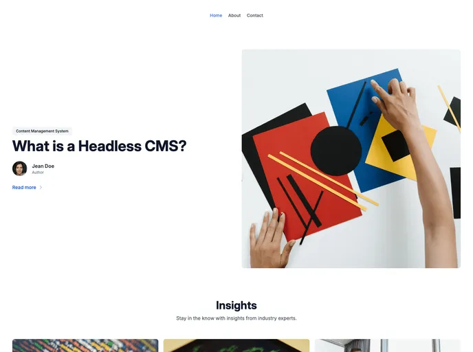 screenshot of Starter Template Next Simple Blog