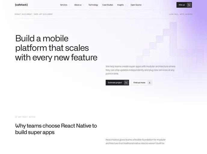 screenshot of Super App Showcase