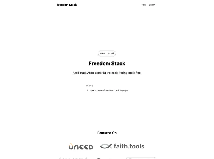 Freedom Stack screenshot